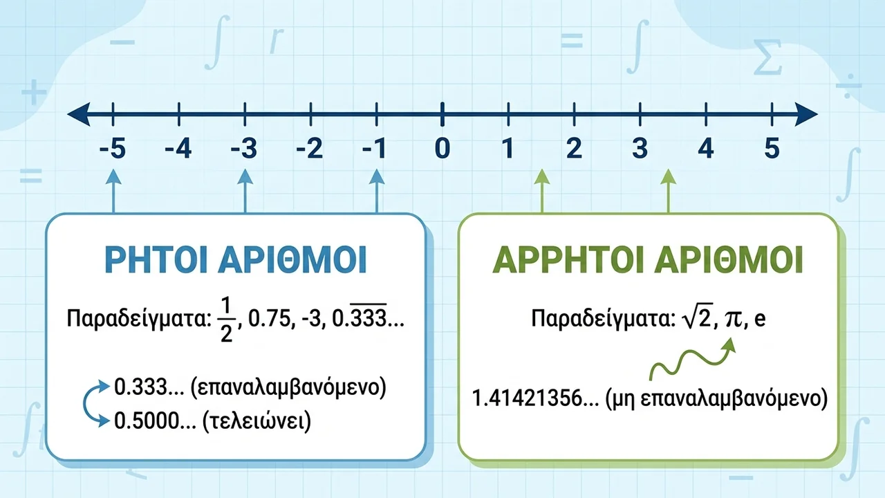 Άρρητοι Αριθμοί: Ορισμός και Διαφορά από τους Ρητούς