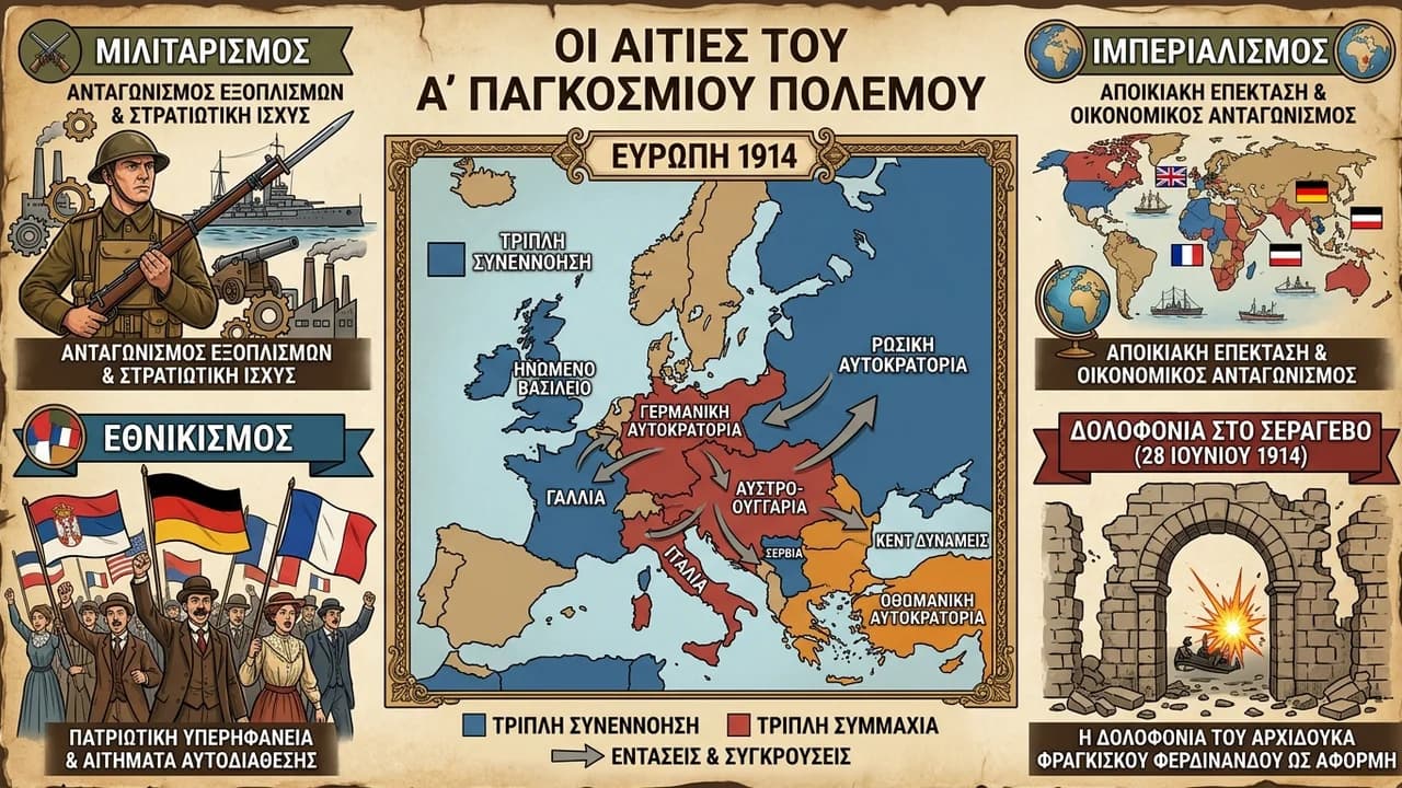 Αίτια Α' Παγκοσμίου Πολέμου: Μια Αναλυτική Επισκόπηση