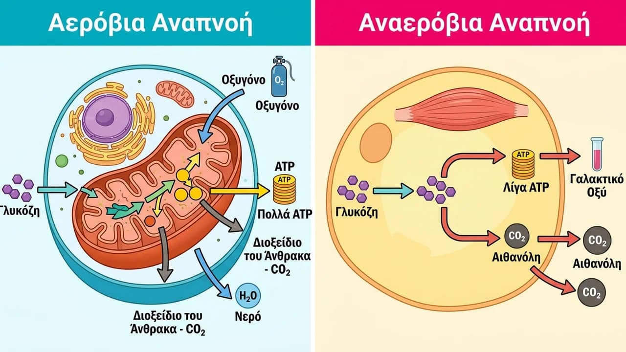 Αερόβια vs Αναερόβια Αναπνοή: Βασικές Διαφορές