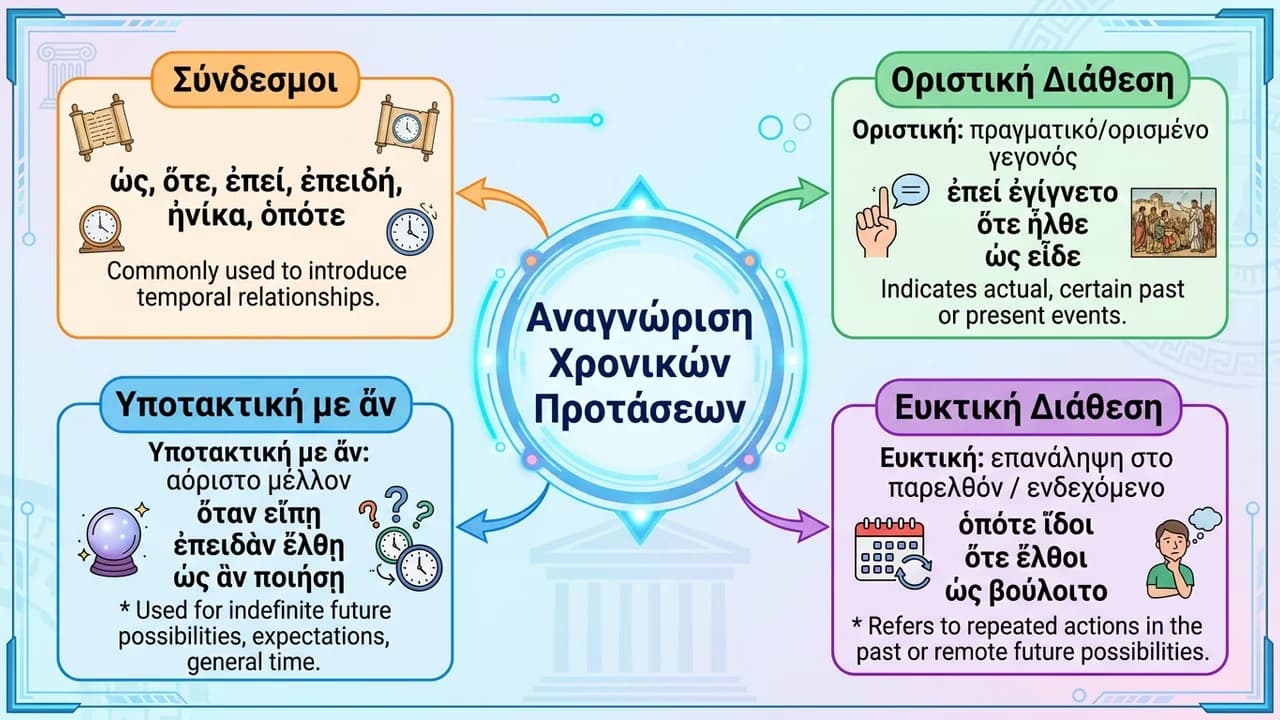 Αναγνώριση Χρονικών Προτάσεων στα Αρχαία Ελληνικά