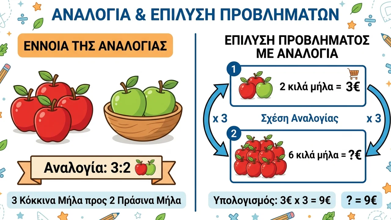 Αναλογία: Ορισμός και Επίλυση Προβλημάτων Ανάλογων Ποσών