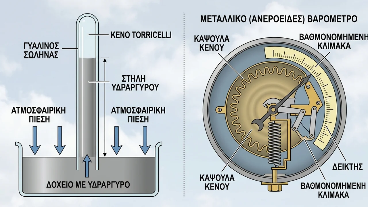 Ατμοσφαιρική Πίεση: Ορισμός και Μέτρηση με Βαρόμετρο