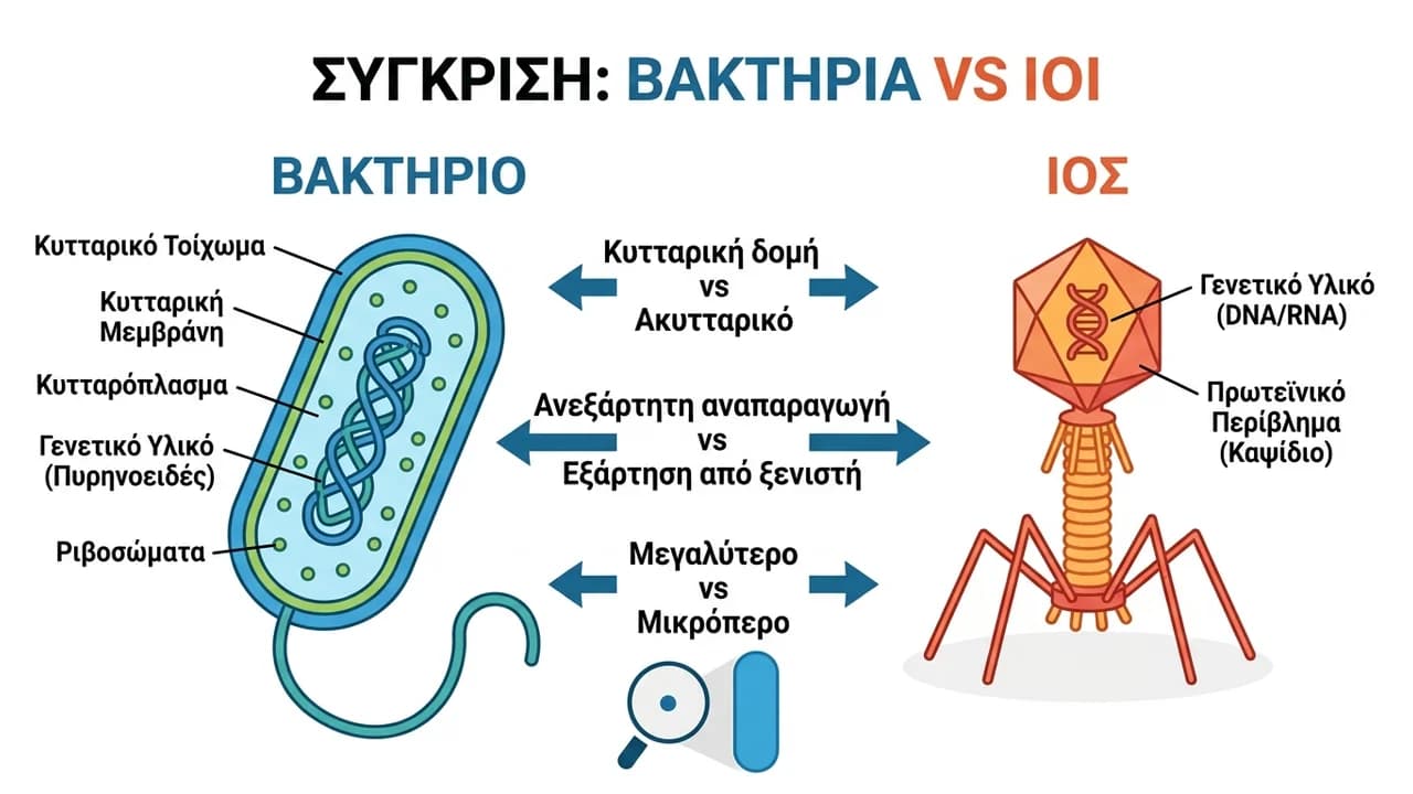 Βακτήρια και Ιοί: Οι Βασικές Διαφορές