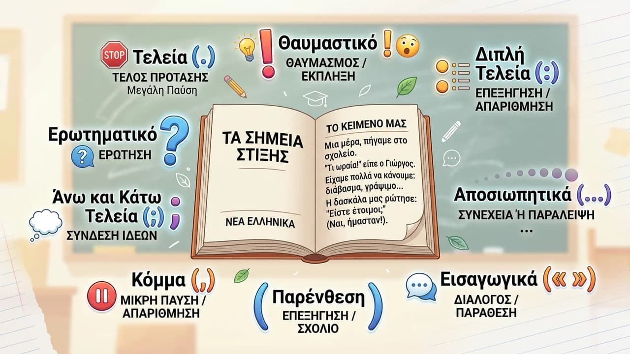 Βασικοί Κανόνες Στίξης στα Νέα Ελληνικά