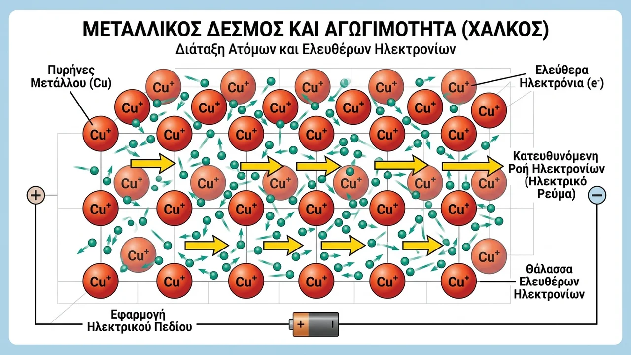 Γιατί ο χαλκός και το ασήμι είναι καλοί αγωγοί ηλεκτρισμού;