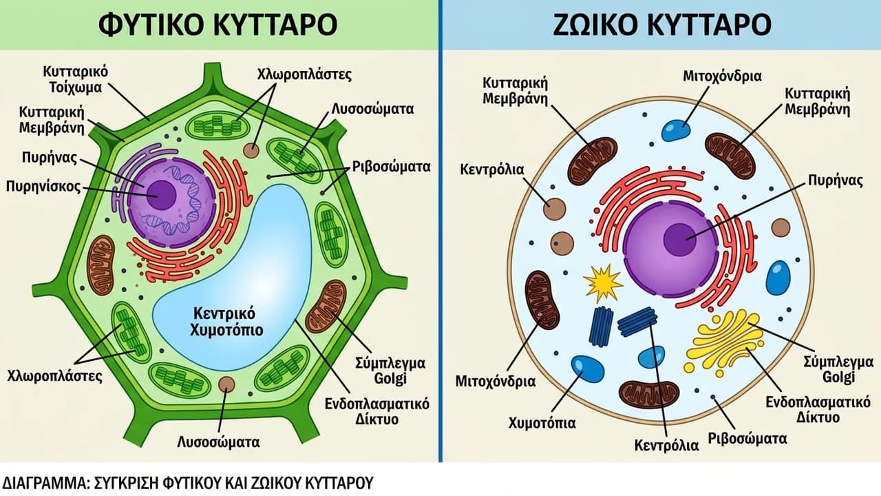 Διαφορές Φυτικού και Ζωικού Κυττάρου: Ένας Αναλυτικός Οδηγός