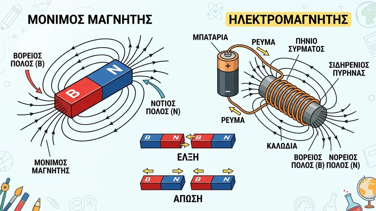 Είδη Μαγνητών & Αλληλεπίδραση Πόλων