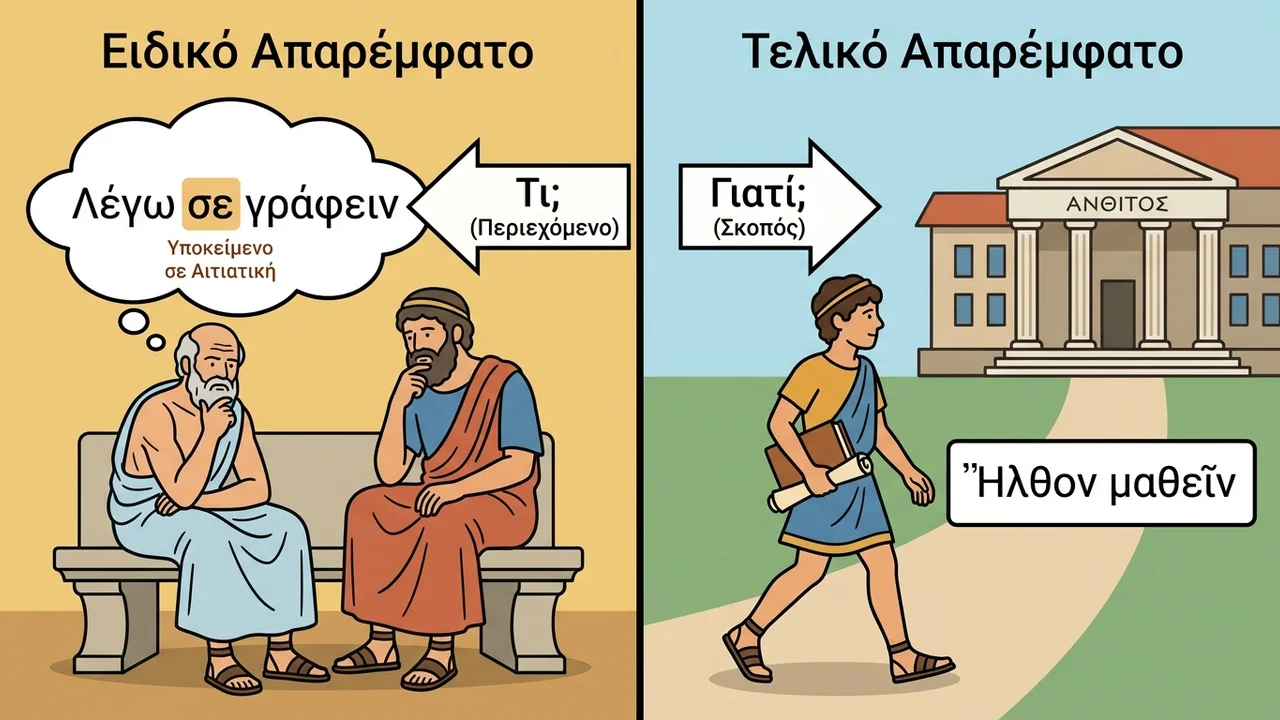 Ειδικό και Τελικό Απαρέμφατο: Η Διαφορά τους