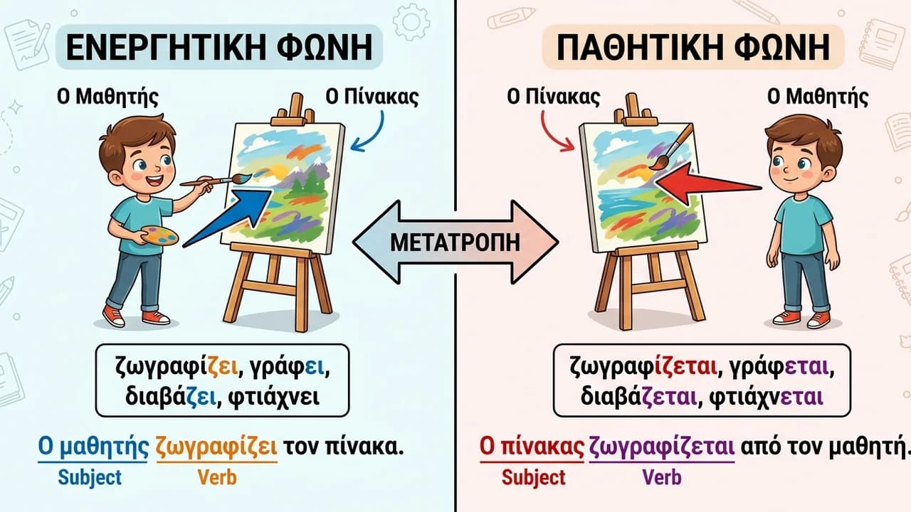 Ενεργητική vs Παθητική Φωνή: Πώς τα ξεχωρίζουμε;