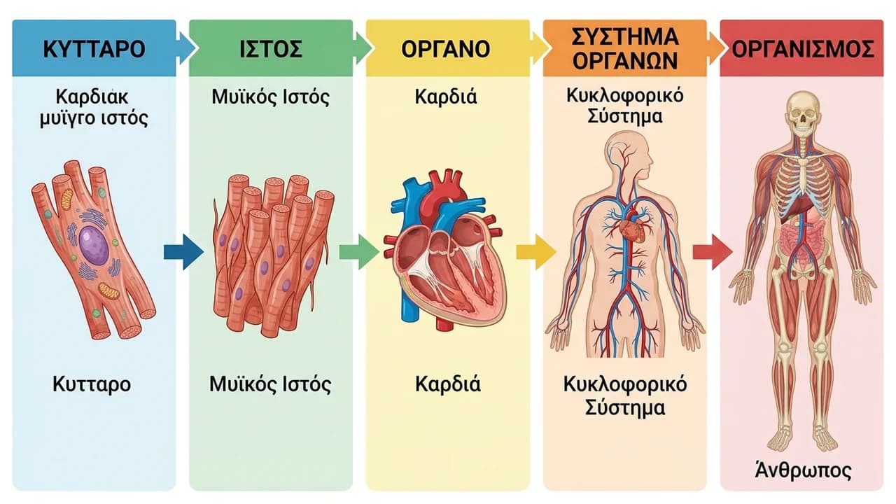 Επίπεδα Οργάνωσης της Ζωής: Από το Κύτταρο στον Οργανισμό