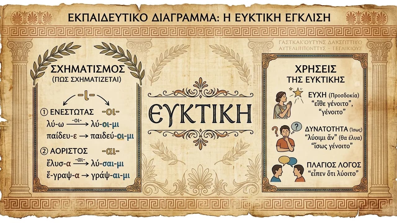 Ευκτική Έγκλιση: Σχηματισμός & Χρήση στα Αρχαία Ελληνικά