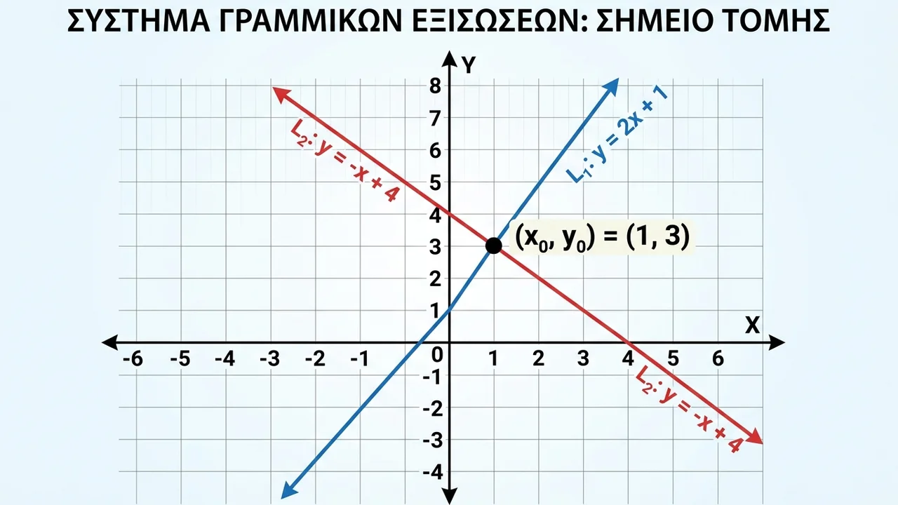 Εύρεση Σημείου Τομής Δύο Ευθειών: Οδηγός για Μαθητές