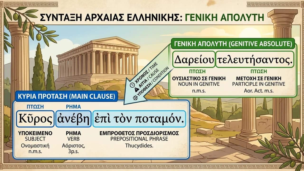 Η Γενική Απόλυτη στο Αρχαίο Ελληνικό Συντακτικό: Λειτουργία και Χρήση