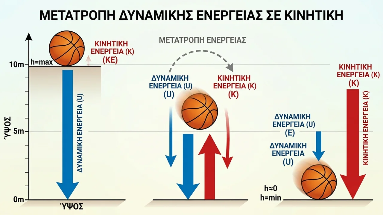 Η Μετατροπή της Δυναμικής Ενέργειας σε Κινητική