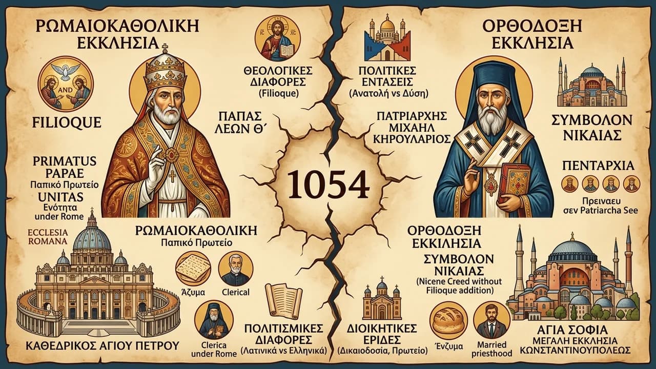 Η Σημασία του Σχίσματος του 1054: Ανατολική και Δυτική Εκκλησία