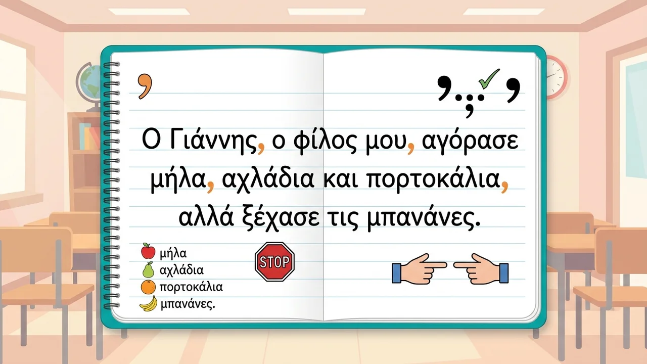 Η Σωστή Χρήση του Κόμματος στην Ελληνική Γλώσσα