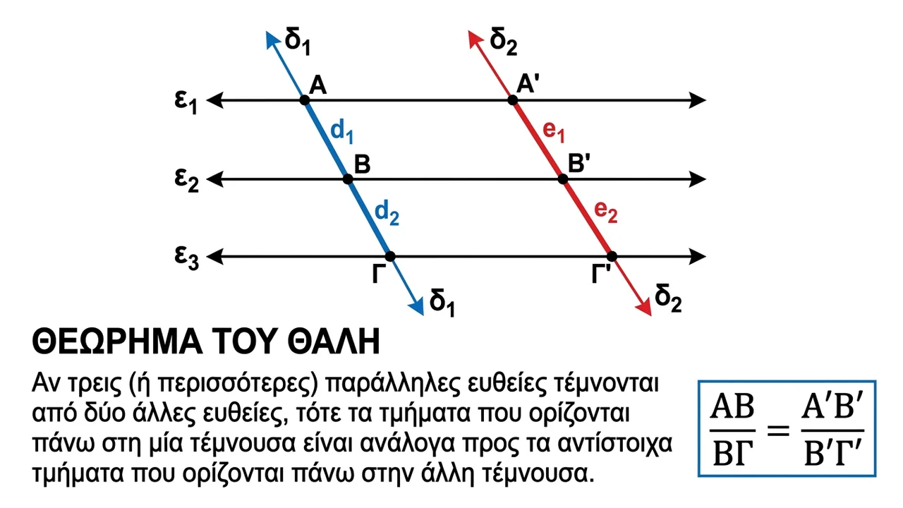 Θεώρημα Θαλή: Ορισμός και Εφαρμογές στη Γεωμετρία