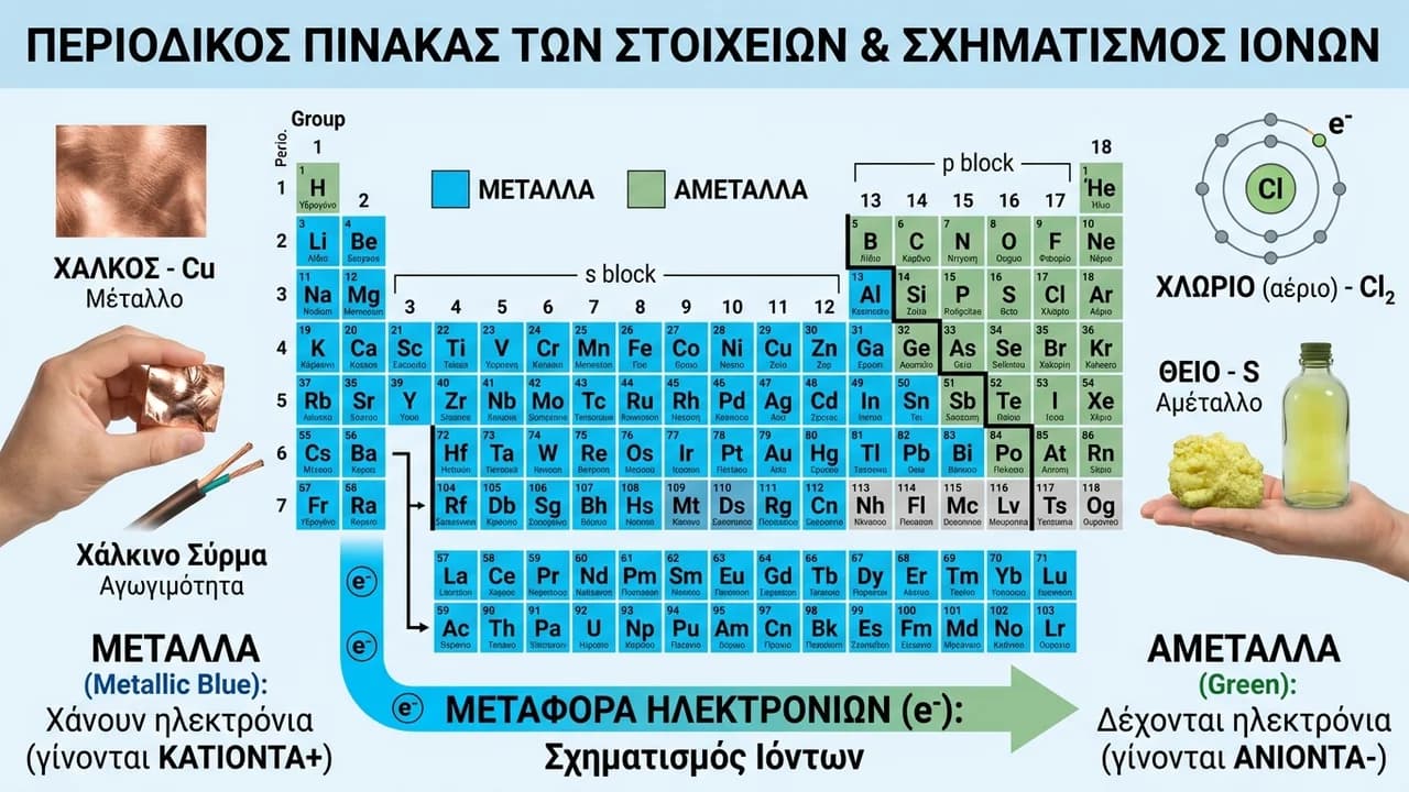 Ιδιότητες Μετάλλων και Αμετάλλων: Οδηγός για Μαθητές