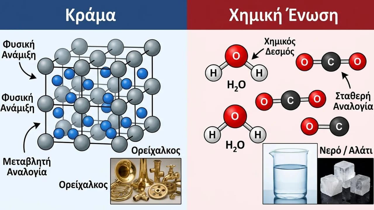 Κράματα vs Χημικές Ενώσεις: Η Βασική Διαφορά