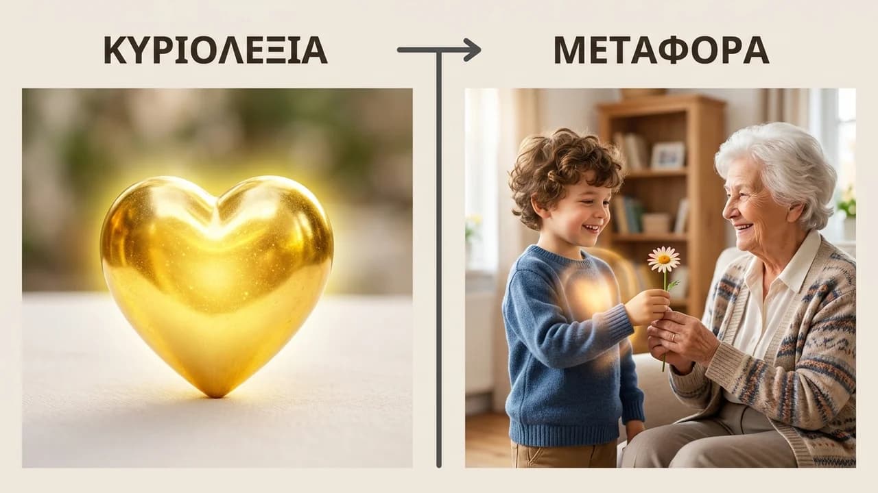 Κυριολεξία και Μεταφορά: Κατανόηση της Διαφοράς στον Λόγο