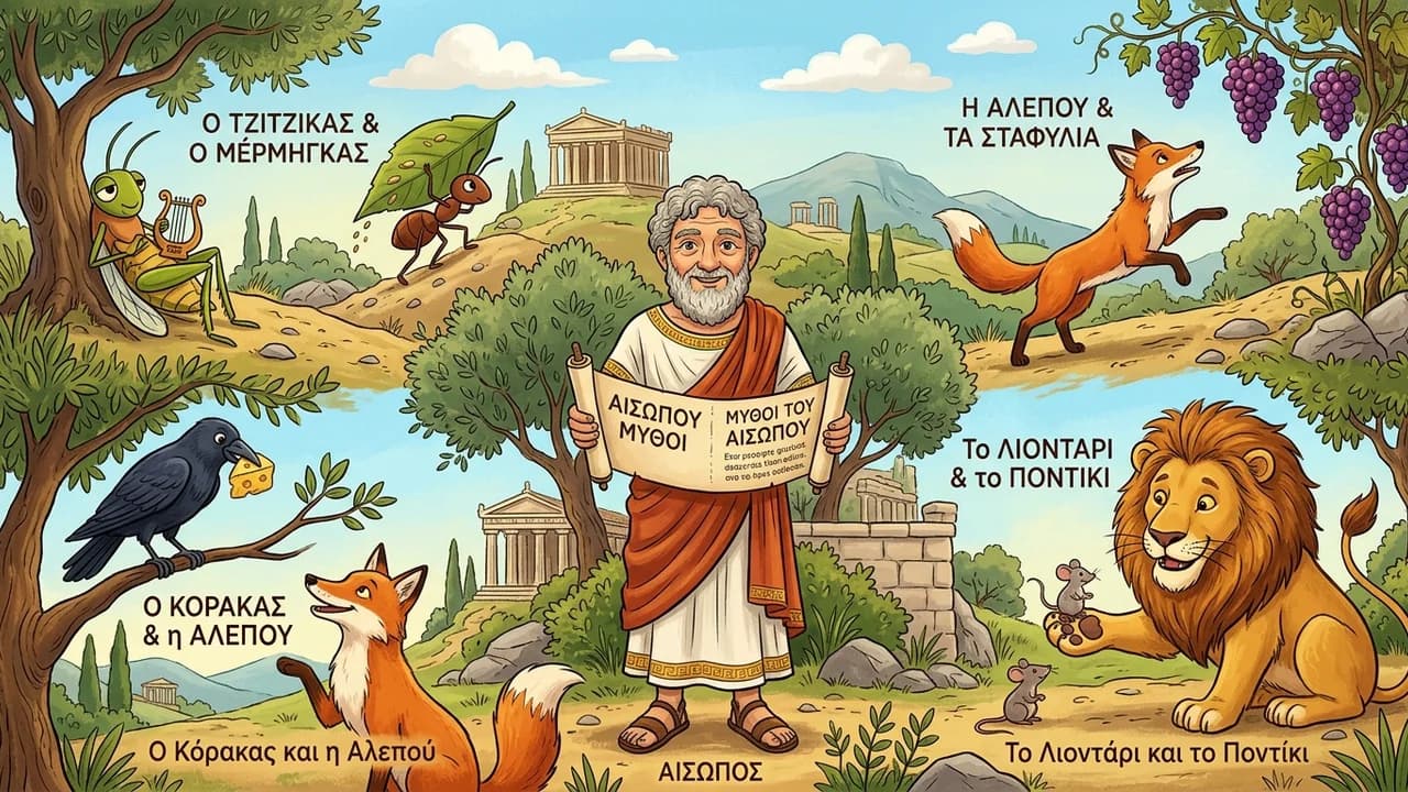 Κύριοι Μύθοι του Αισώπου: Ποιοι διδάσκονται στο σχολείο;