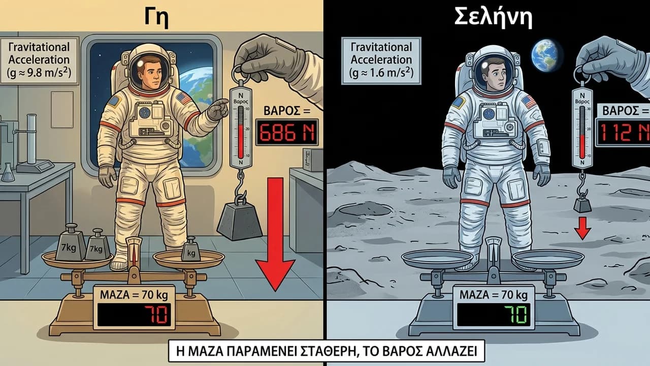 Μάζα και Βάρος: Η Ουσιαστική Διαφορά στη Φυσική