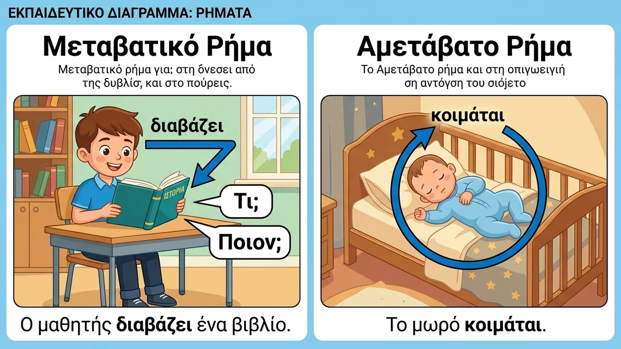 Μεταβατικά & Αμετάβατα Ρήματα: Πώς τα ξεχωρίζουμε;
