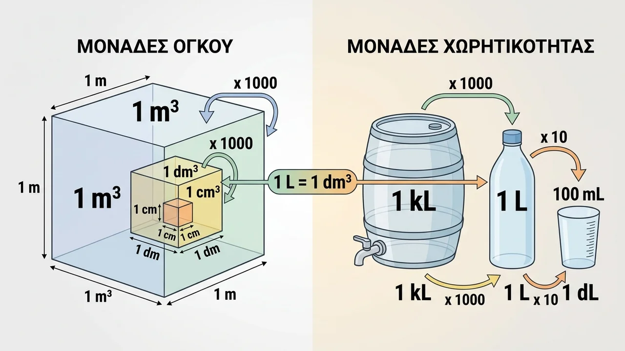 Μετατροπή Μονάδων Όγκου & Χωρητικότητας: Οδηγός