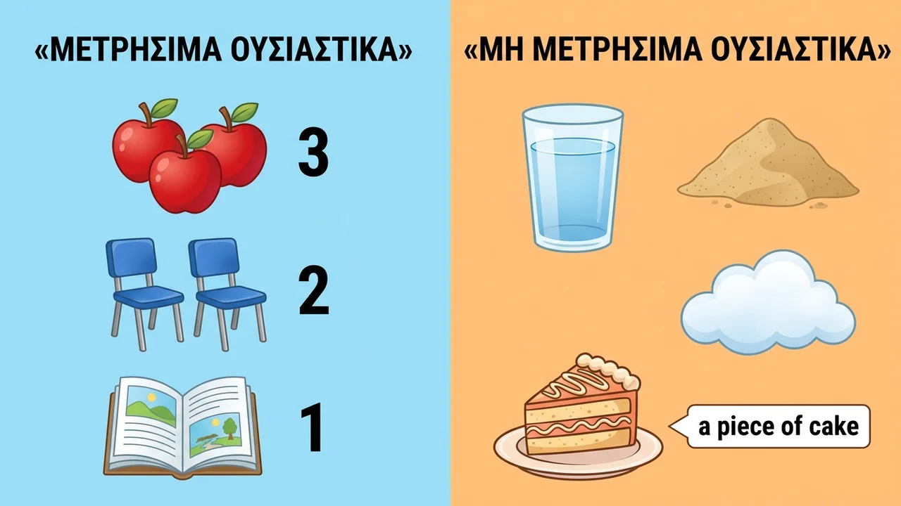 Μετρήσιμα και Μη Μετρήσιμα Ουσιαστικά: Η Βασική Διαφορά