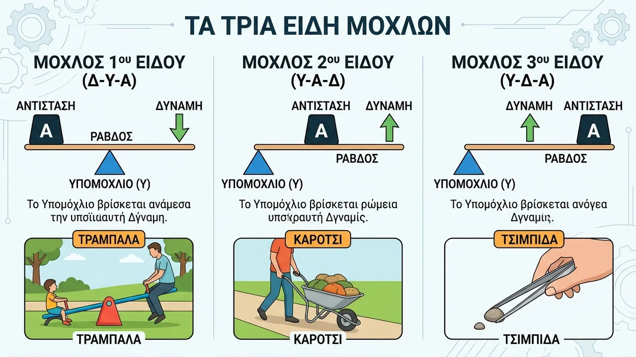 Μοχλός: Πώς λειτουργεί και ποια είναι τα είδη του;