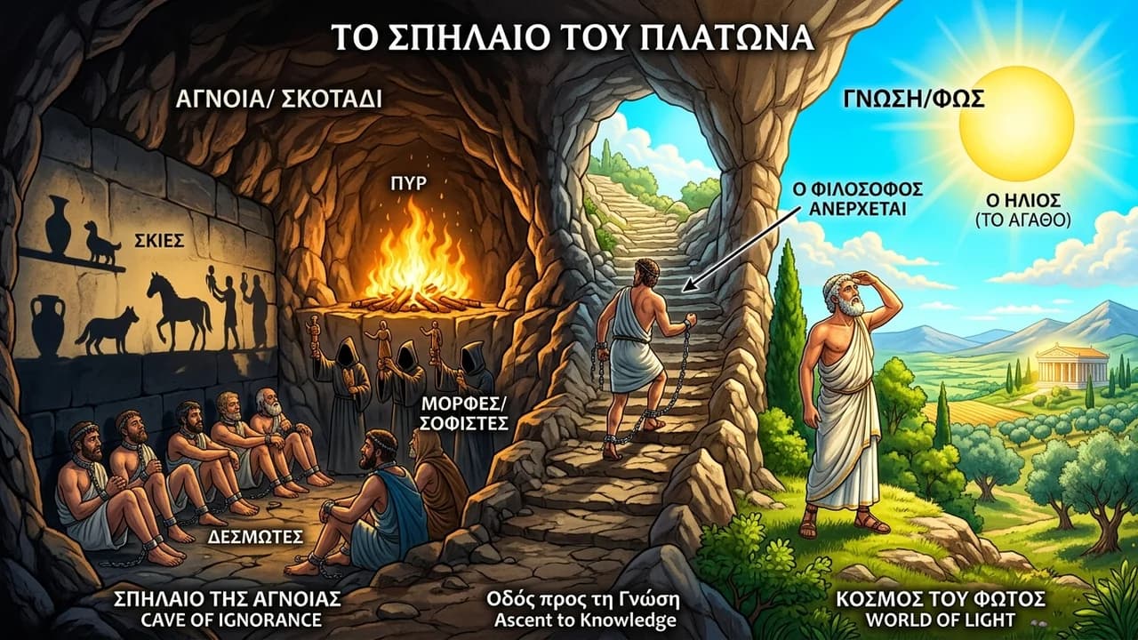 Ο Μύθος του Σπηλαίου του Πλάτωνα: Εξήγηση & Συμβολισμός