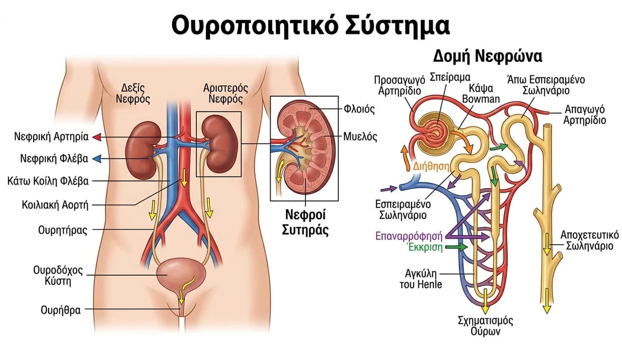 Ο Ρόλος των Νεφρών στο Ουροποιητικό Σύστημα