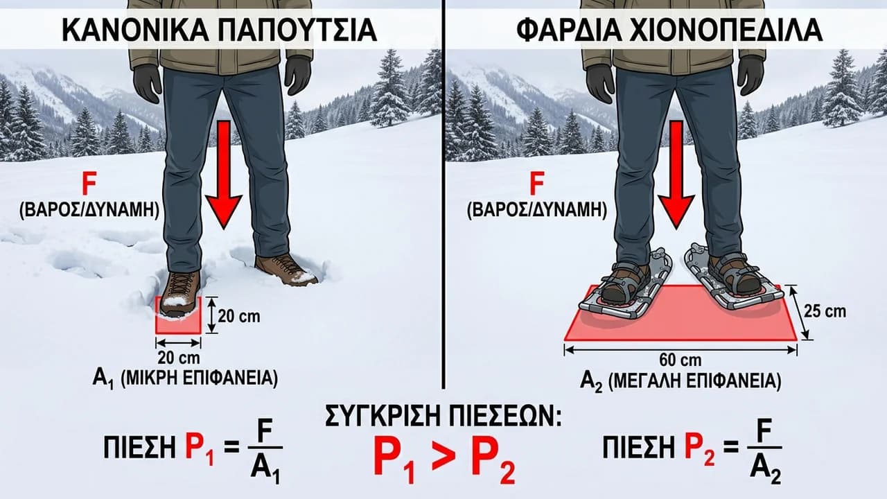 Πίεση: Ορισμός και Επίδραση της Επιφάνειας Εφαρμογής