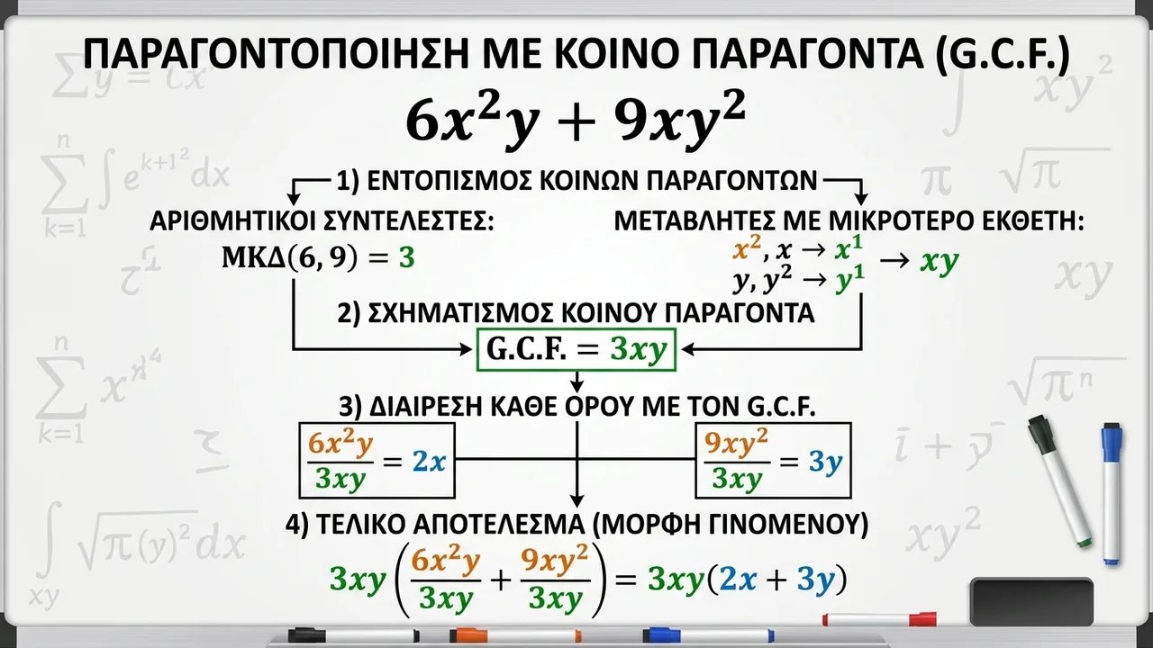 Παραγοντοποίηση: Βγάζοντας Κοινό Παράγοντα