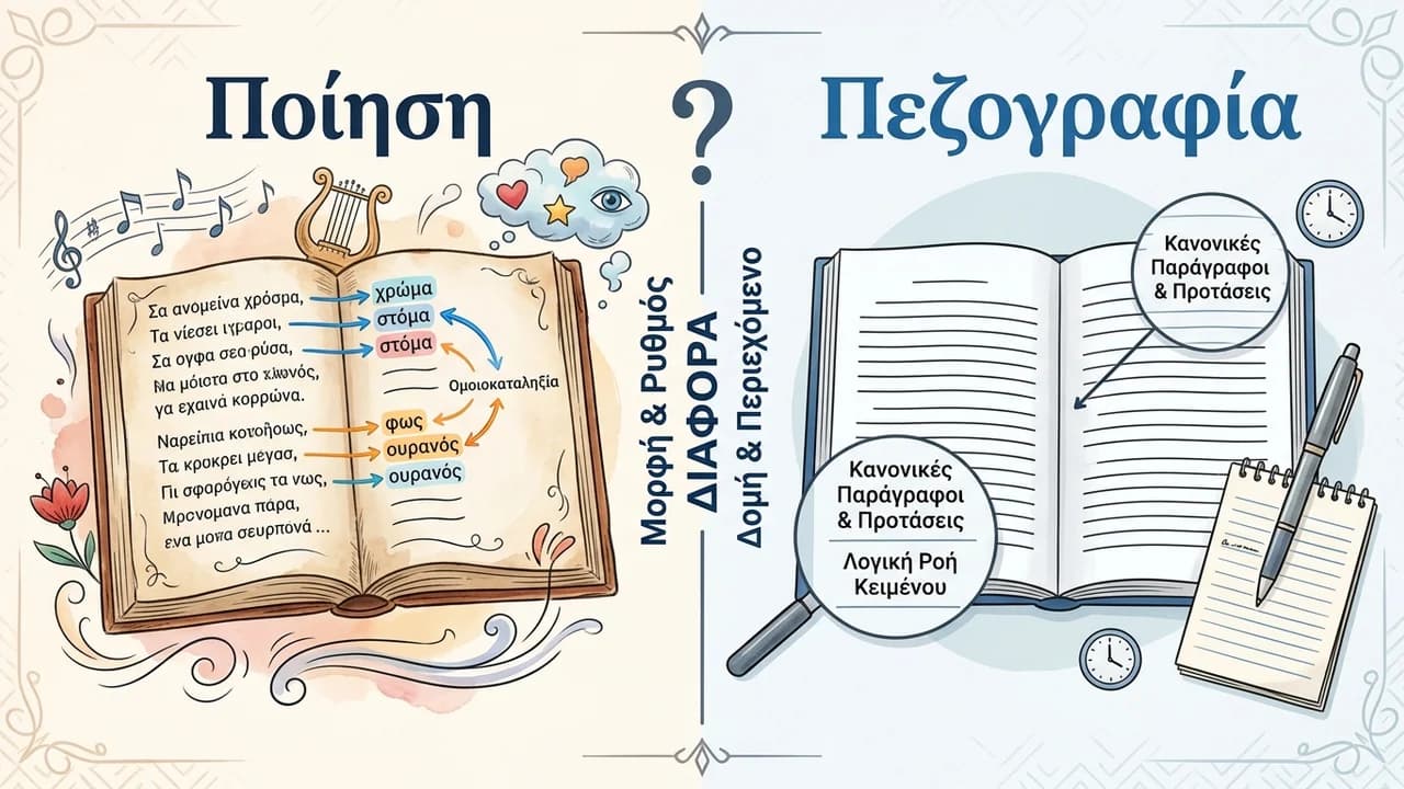 Ποίηση και Πεζογραφία: Οι Βασικές Διαφορές