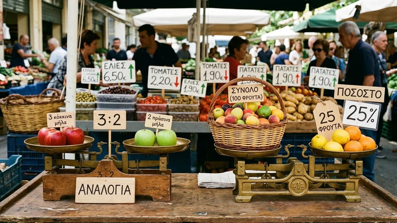 Ποσοστό vs Αναλογία: Διαφορές & Υπολογισμός Αυξήσεων/Μειώσεων