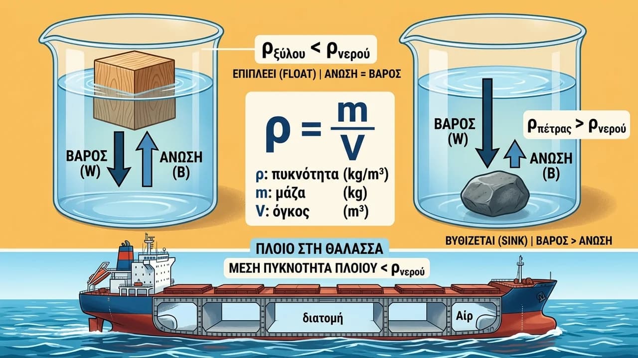 Πυκνότητα: Ορισμός και Επίδραση στην Πλεύση