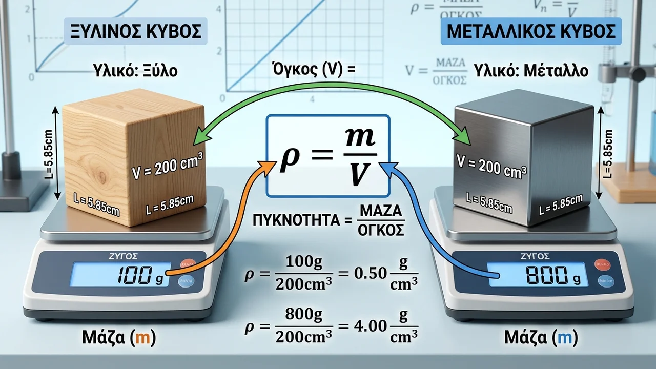 Πυκνότητα Υλικού: Ορισμός και Υπολογισμός