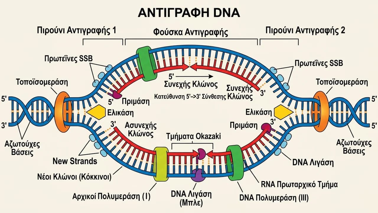 Πώς γίνεται η αντιγραφή του DNA; - Οδηγός Βιολογίας