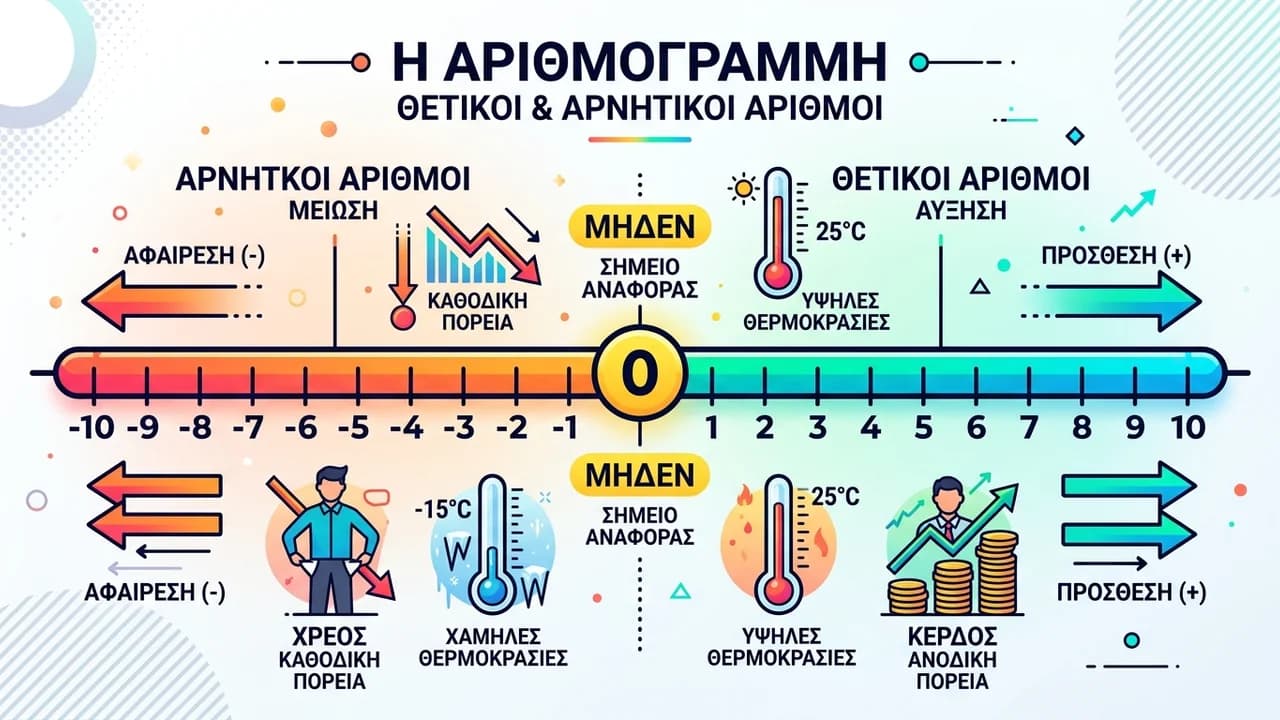 Πώς κάνουμε πράξεις με θετικούς και αρνητικούς (ρητούς) αριθμούς;