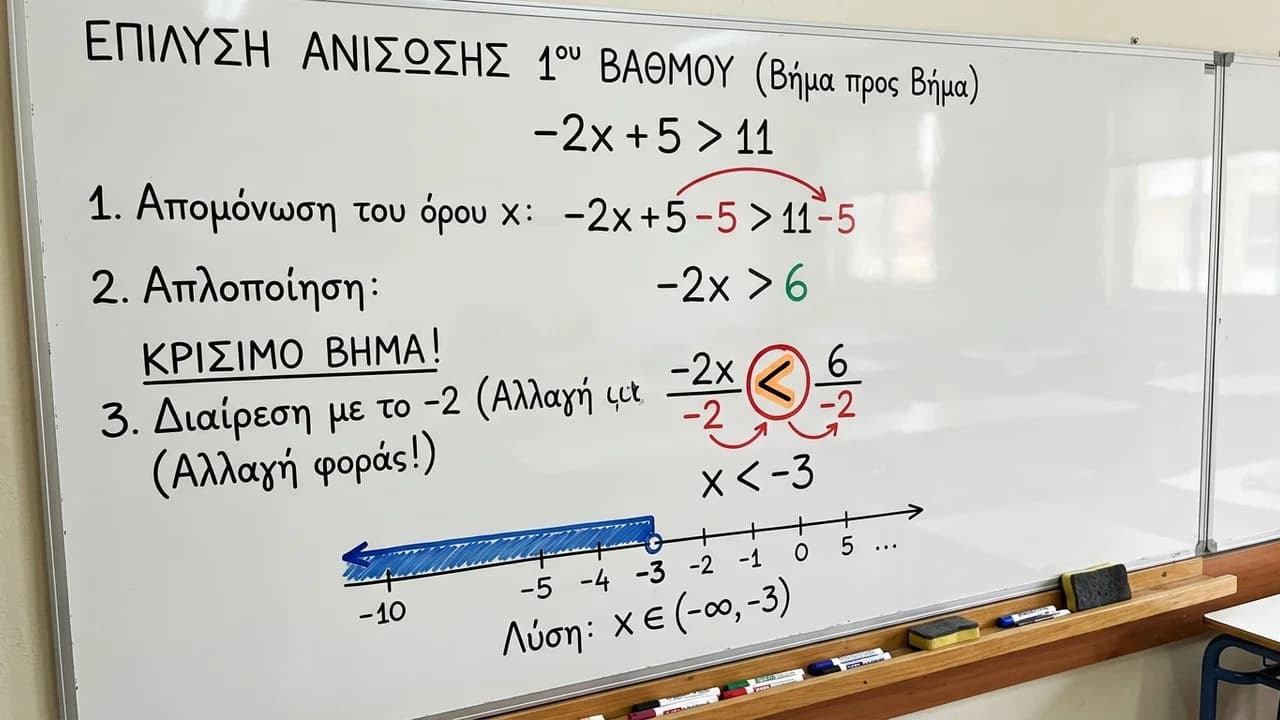 Πώς να Λύσεις μια Ανίσωση Πρώτου Βαθμού