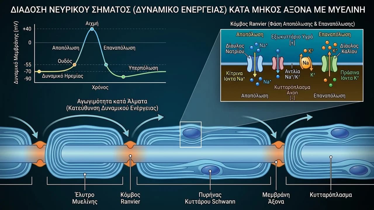 Πώς Ταξιδεύει το Νευρικό Σήμα σε Έναν Νευρώνα;