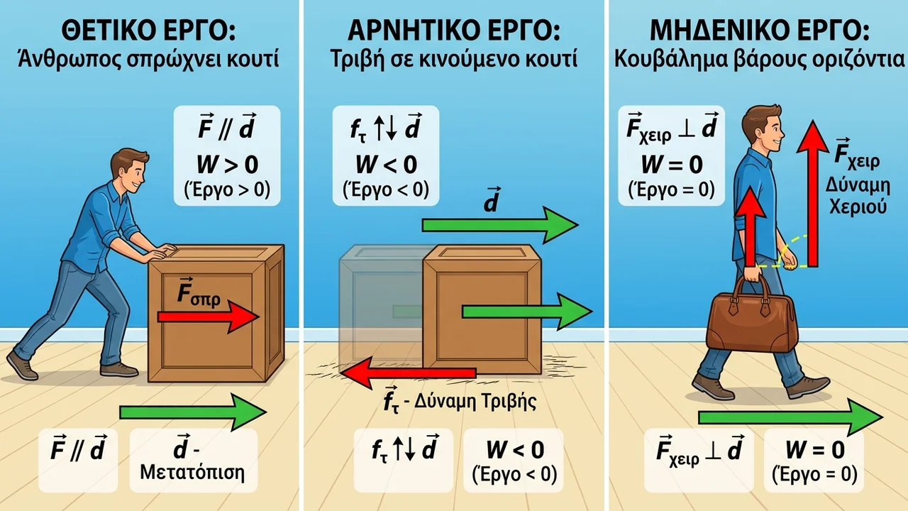 Πώς Υπολογίζεται το Έργο μιας Σταθερής Δύναμης στη Φυσική;