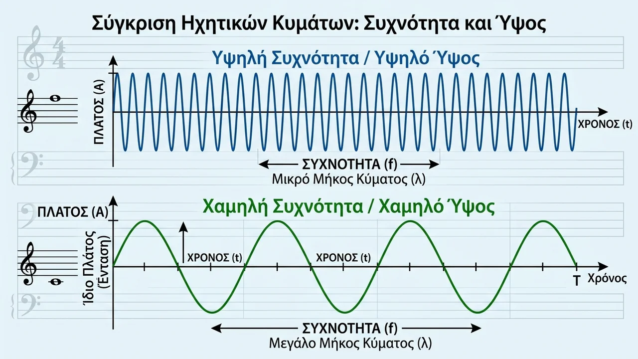 Σχέση Συχνότητας και Ύψους Ήχου: Φυσική Εξήγηση
