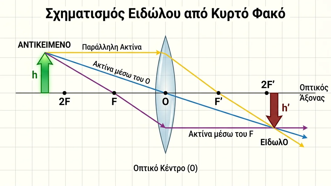 Σχηματισμός Ειδώλου σε Κυρτό Φακό: Οδηγός για Μαθητές