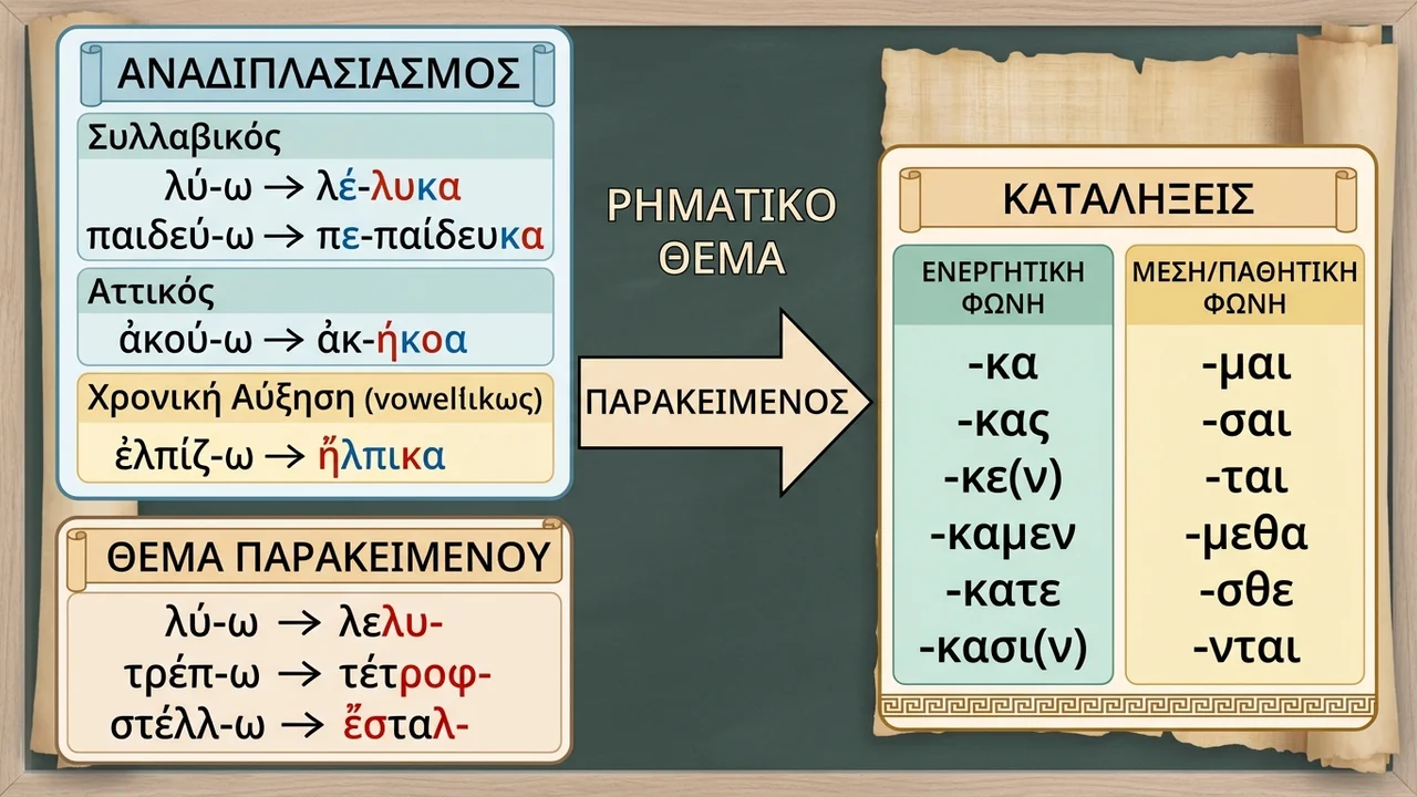 Σχηματισμός Παρακειμένου στα Αρχαία Ελληνικά