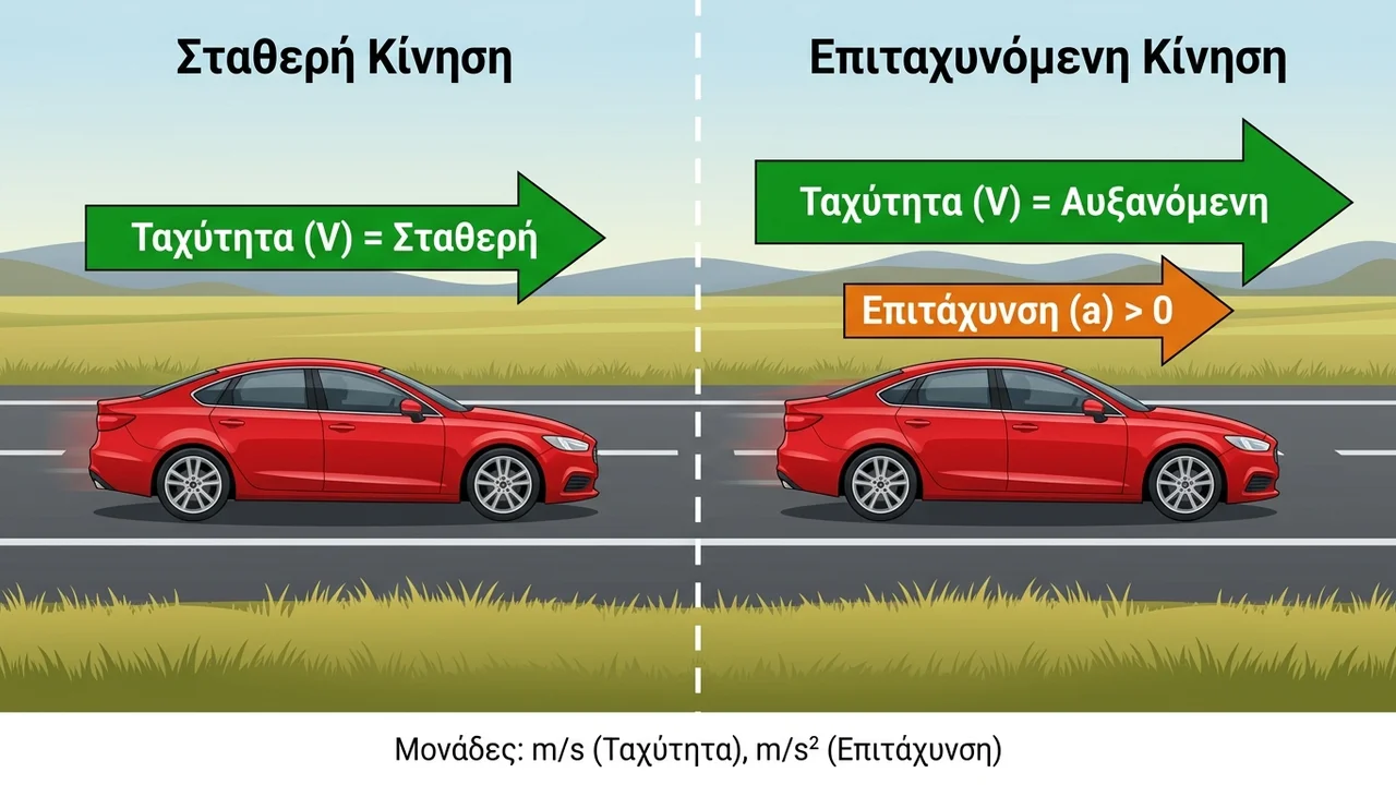 Ταχύτητα και Επιτάχυνση: Κατανόηση των Βασικών Διαφορών