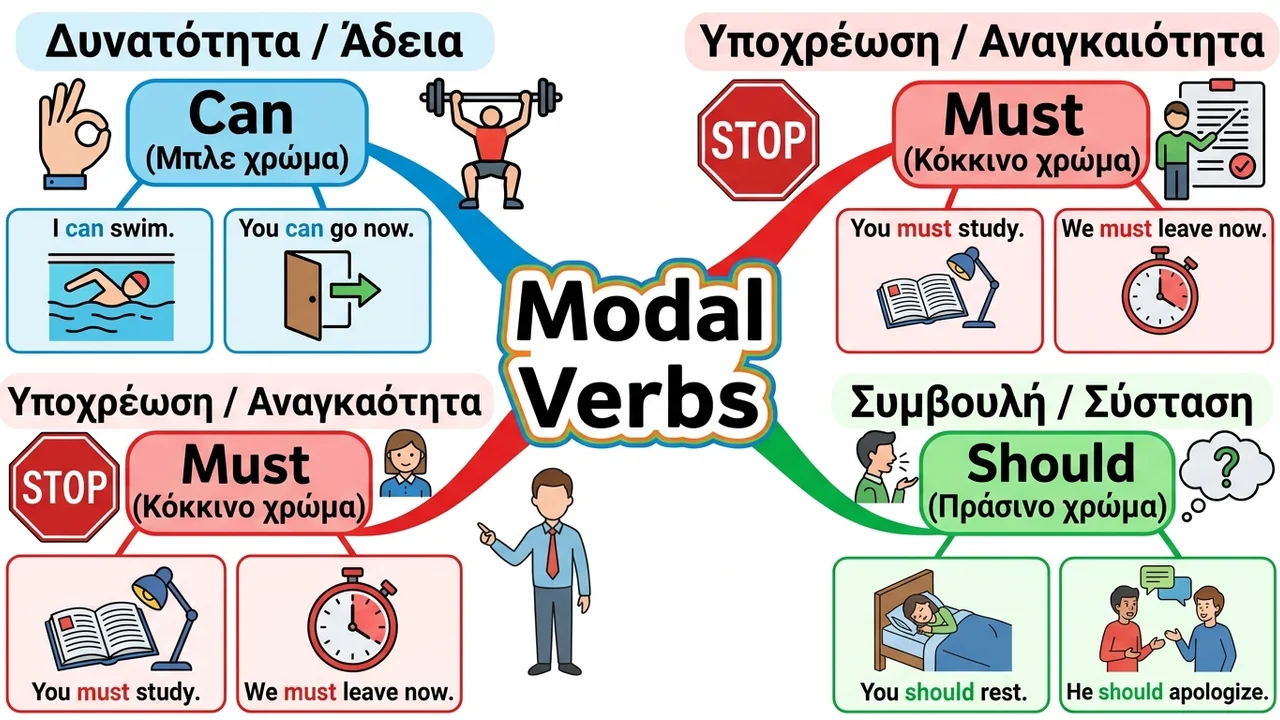 Τα Βασικά Modal Verbs: Can, Must, Should και η Χρήση τους