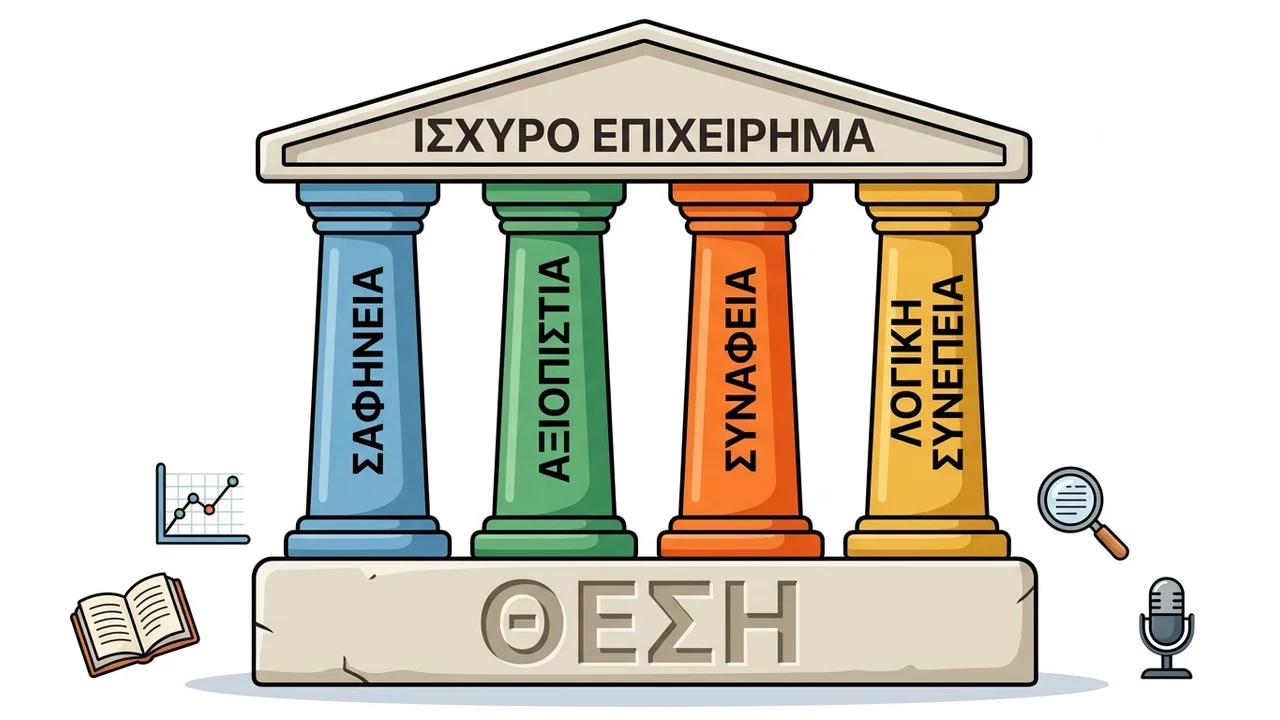 Τα Χαρακτηριστικά Ενός Ισχυρού Επιχειρήματος σε Κείμενο Πειθούς