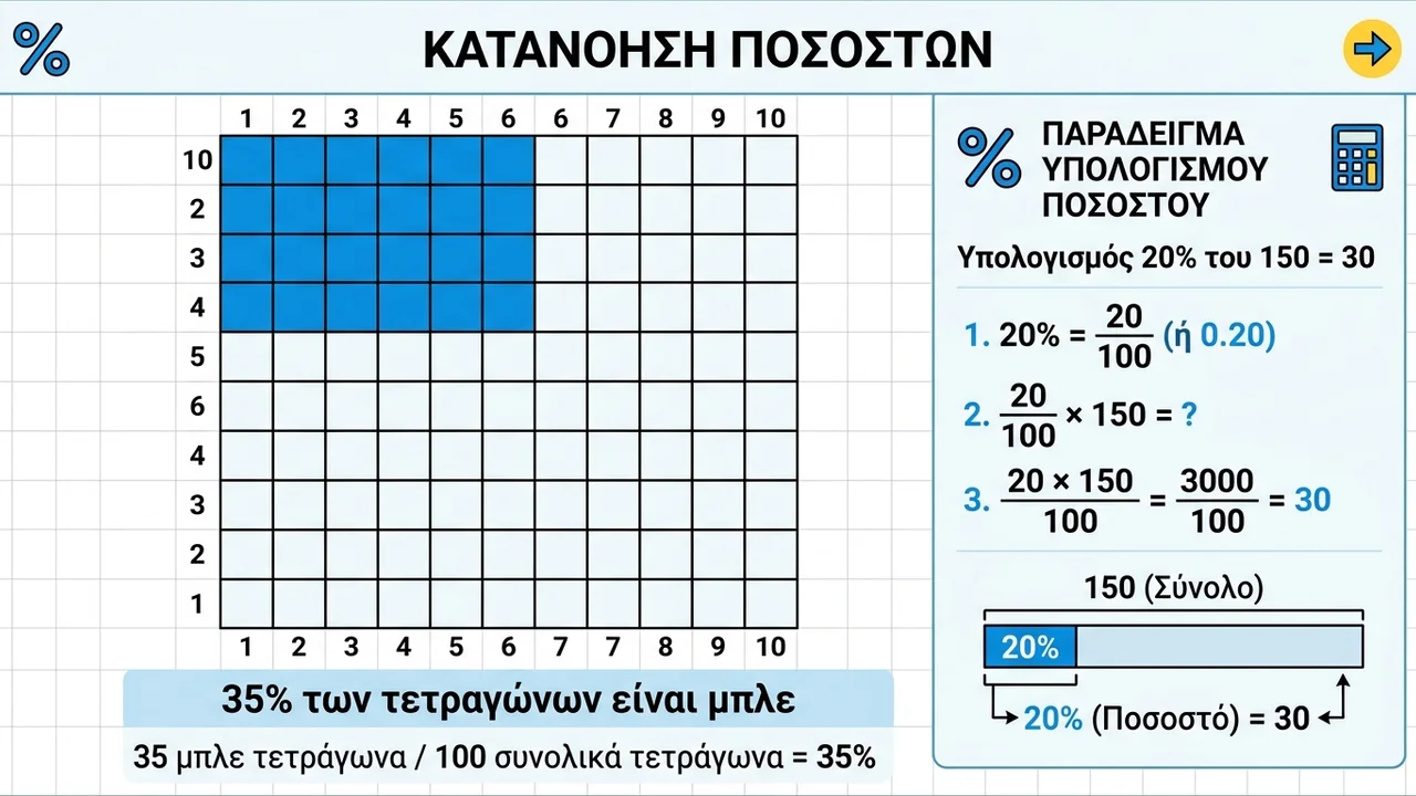 Τι είναι το Ποσοστό και πώς το Υπολογίζουμε;